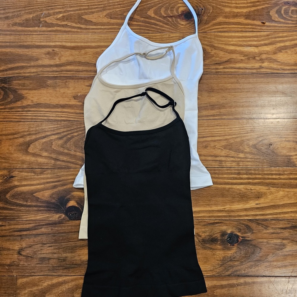 3 Pack Womens Small To Med Compression Halter Tank Tops